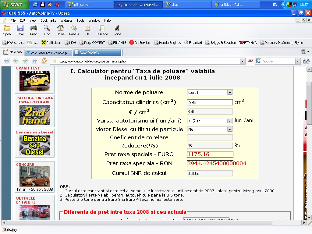 Calculator Taxe Vamale Pt Masinile De Import Second Hand Bmwzone